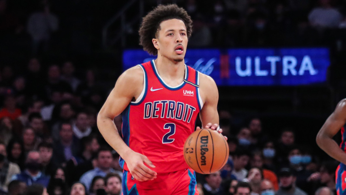 Detroit Pistons guard Cade Cunningham (2) at Madison Square Garden.